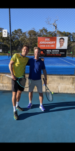 Matt Ebden and Joe Jordanoff at 2025 Tennis Clinic in Dunsborough